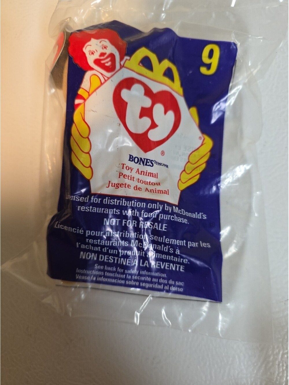 1998 McDonald's Happy Meal Toy "BONES" Animal #9 - Sealed in Package !
